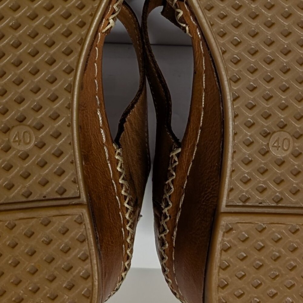 Spring Step Irin T-Strap Leather Wedge Sandals in Brown - Picture 12 of 15
